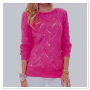 LILLY PULITZER LARISSA TUNIC SWEATER HOT PINK